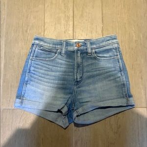 abercrombie and fitch high waisted  jean shorts